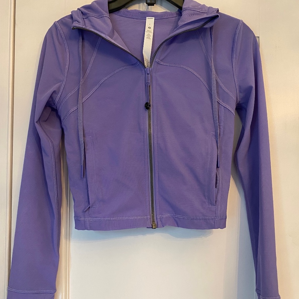 Lululemon Purple Cropped Hoodie (mesh-like) - Size 2